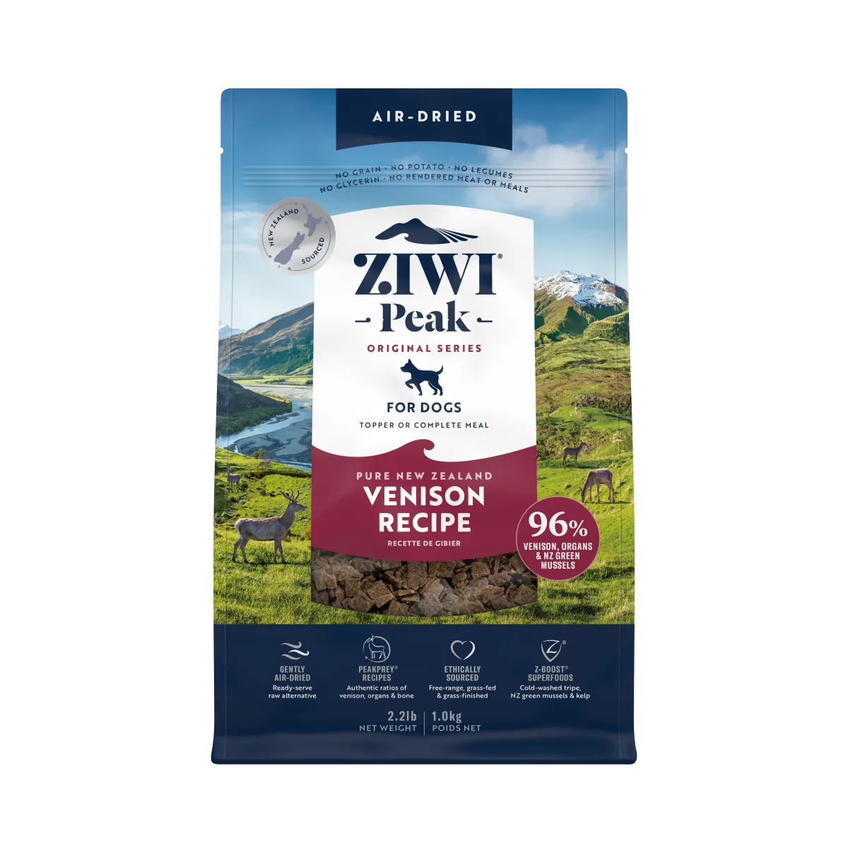 ZiwiPeak エアドライ・ドッグフード ベニソン (鹿肉)