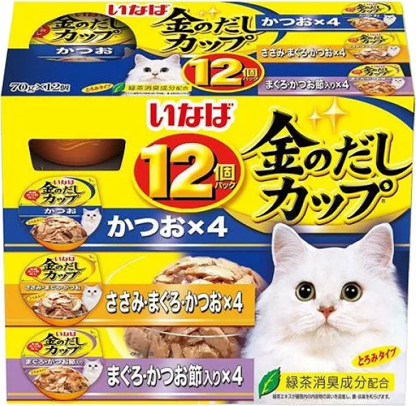 いなば 金のだしカップ かつおバラエティパック 70g×12個パック