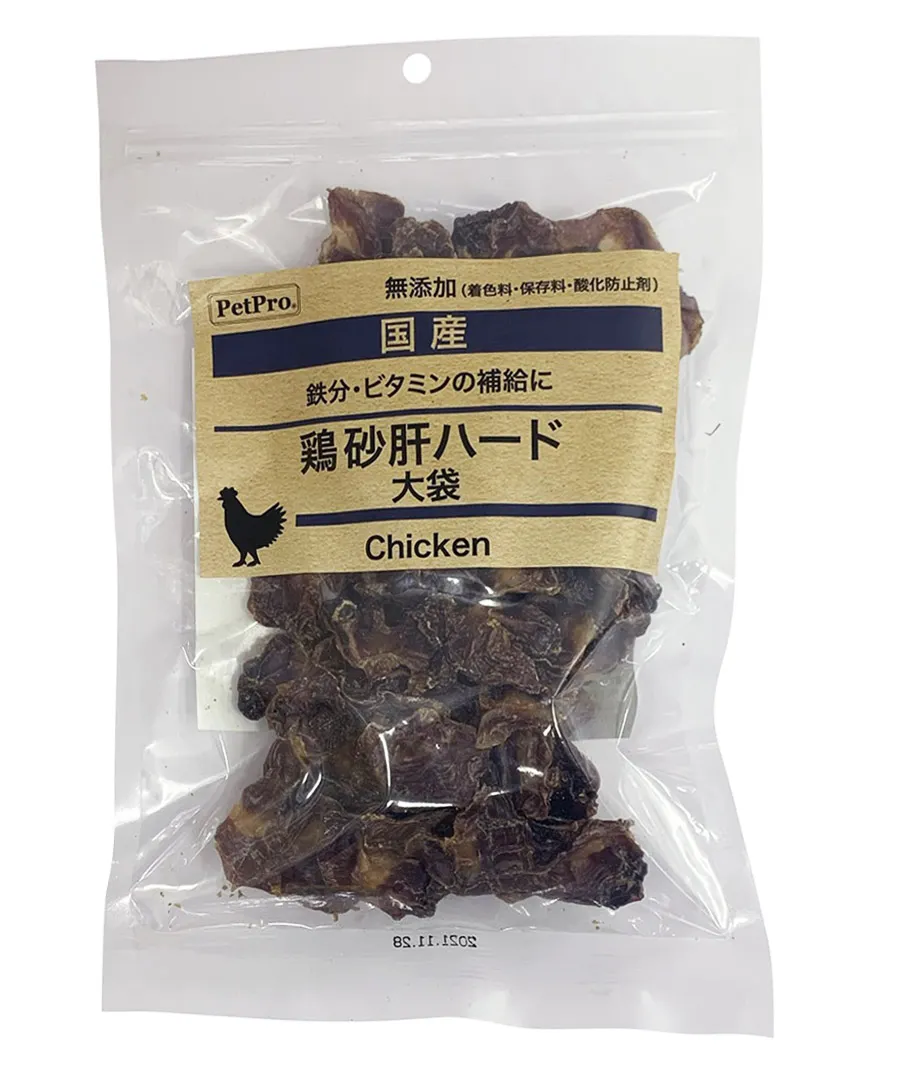 ペットプロ 国産おやつ 無添加 鶏砂肝ハード