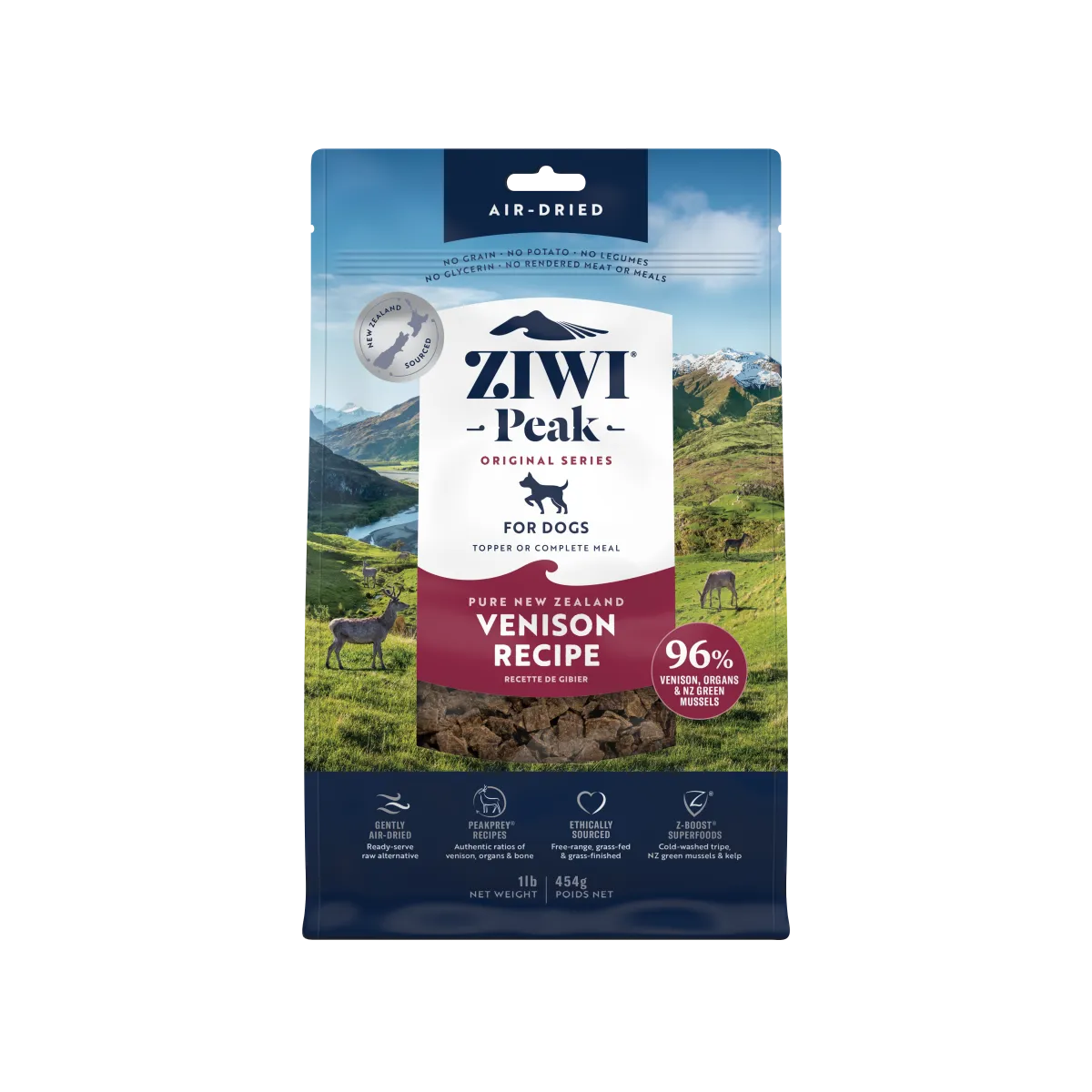 ZiwiPeak エアドライ・ドッグフード ベニソン (鹿肉)