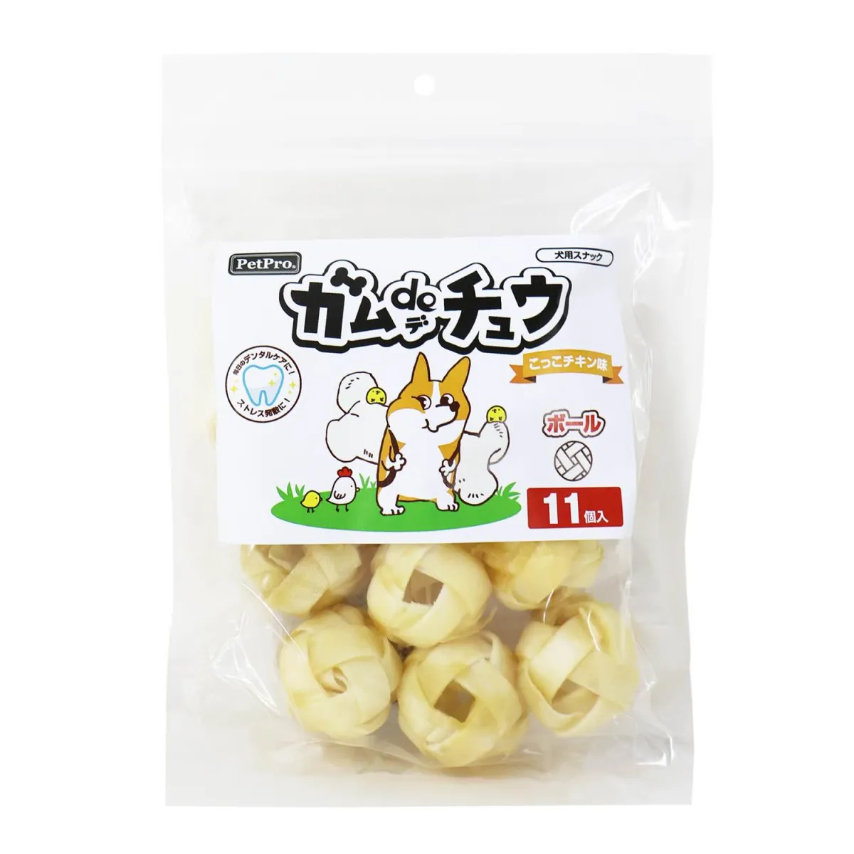 ペットプロ ガムdeチュウ こっこチキン味 プレスガム 10個入