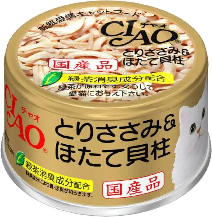 いなば CIAO ホワイティ とりささみ&ほたて貝柱 85g×24缶