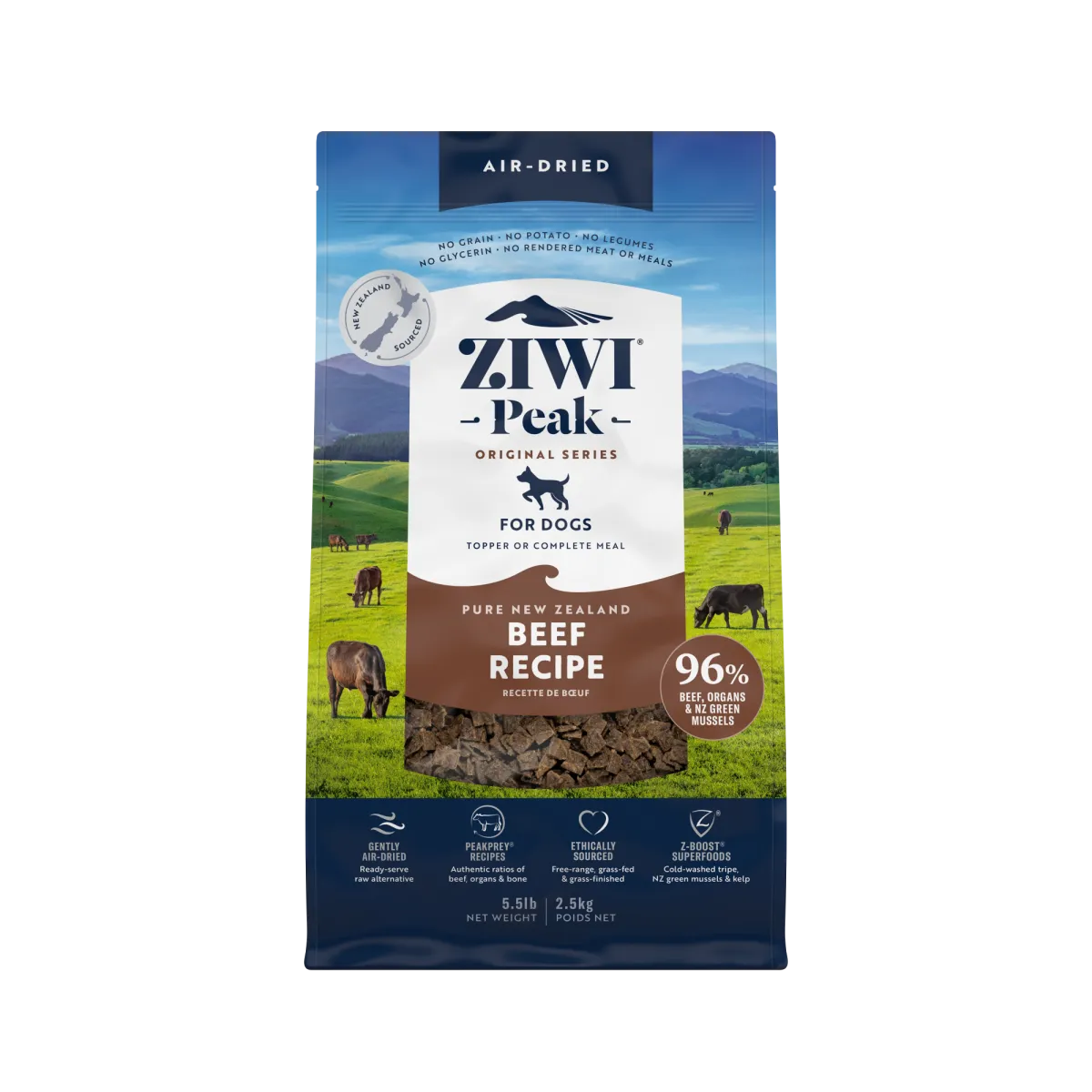 ZiwiPeak エアドライ・ドッグフード ニュージーランド・グラスフェッドビーフ