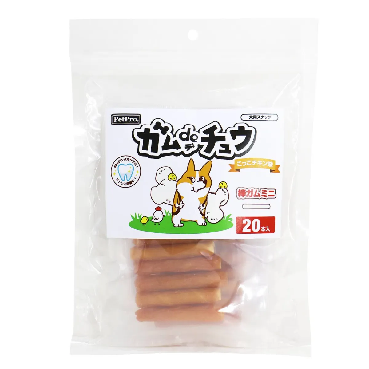 ペットプロ ガムdeチュウ こっこチキン味 プレスガム 10個入