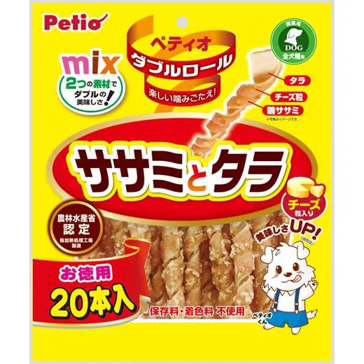 ペティオ ダブルロール ササミとタラ チーズ入