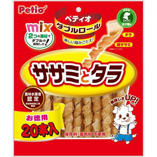 ペティオ ダブルロール ササミとタラ