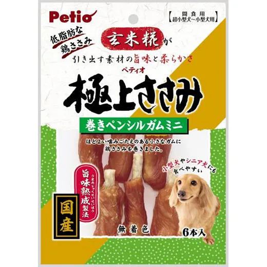 ペティオ 極上ささみ 巻きペンシルガム ミニ 6本入