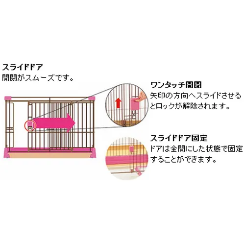リッチェル ペット用 木製お掃除簡単サークル