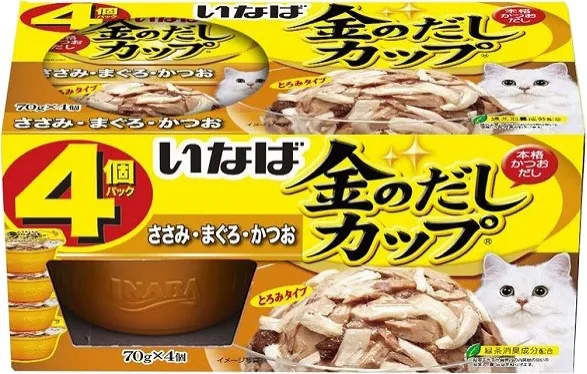 いなば 金のだしカップ ささみ・まぐろ・かつお