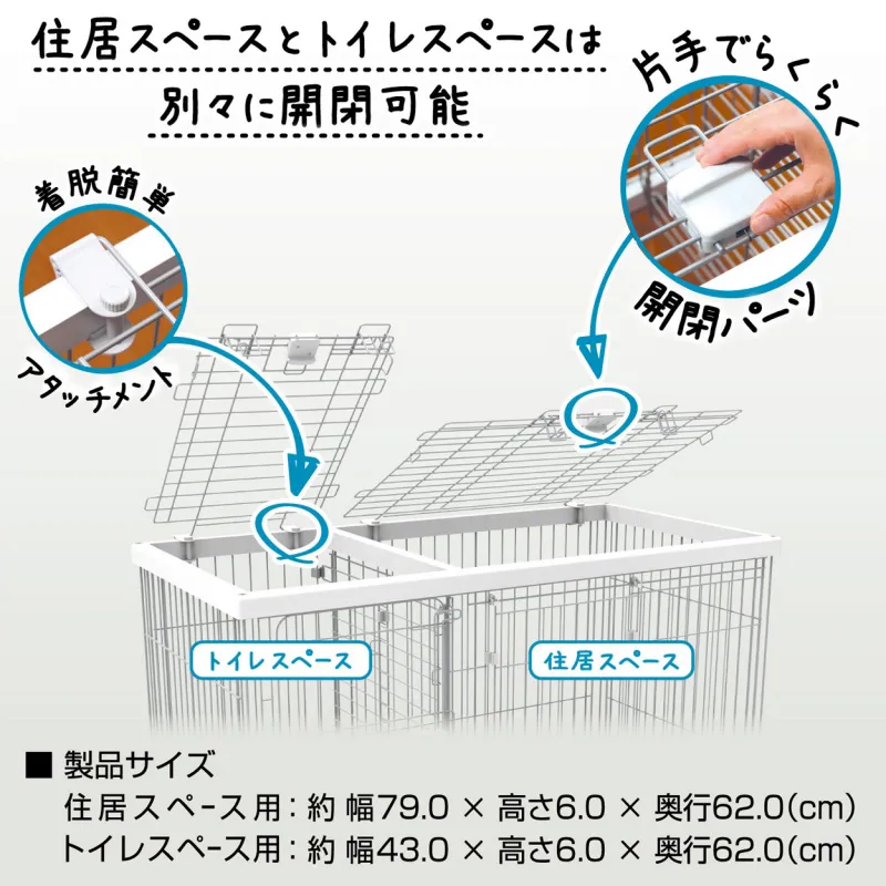 ペティオ トイレのしつけが出来る ドッグルームサークル 専用屋根面