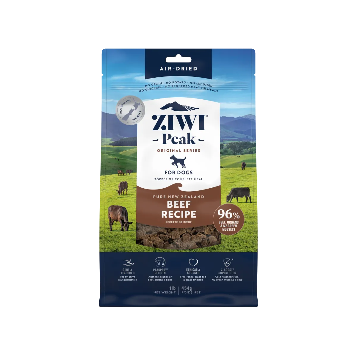 ZiwiPeak エアドライ・ドッグフード ニュージーランド・グラスフェッドビーフ