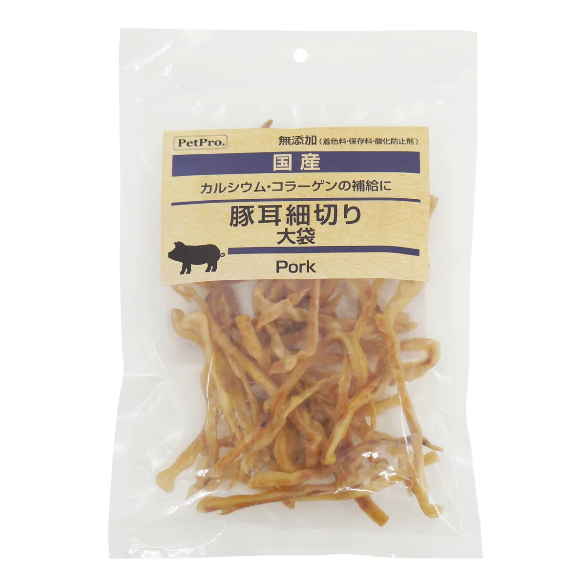 ペットプロ 国産おやつ 無添加 豚耳細切り