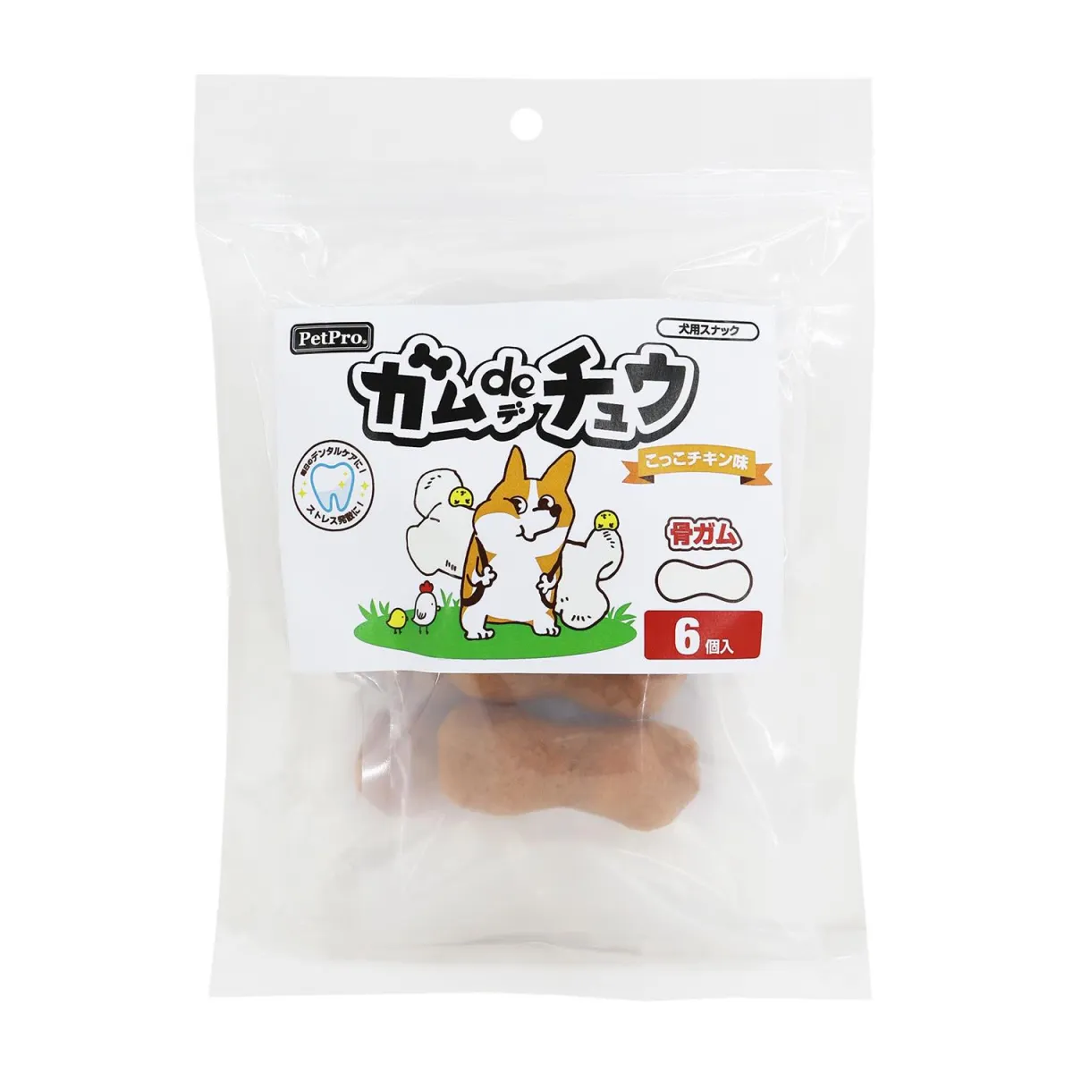 ペットプロ ガムdeチュウ こっこチキン味 プレスガム 10個入