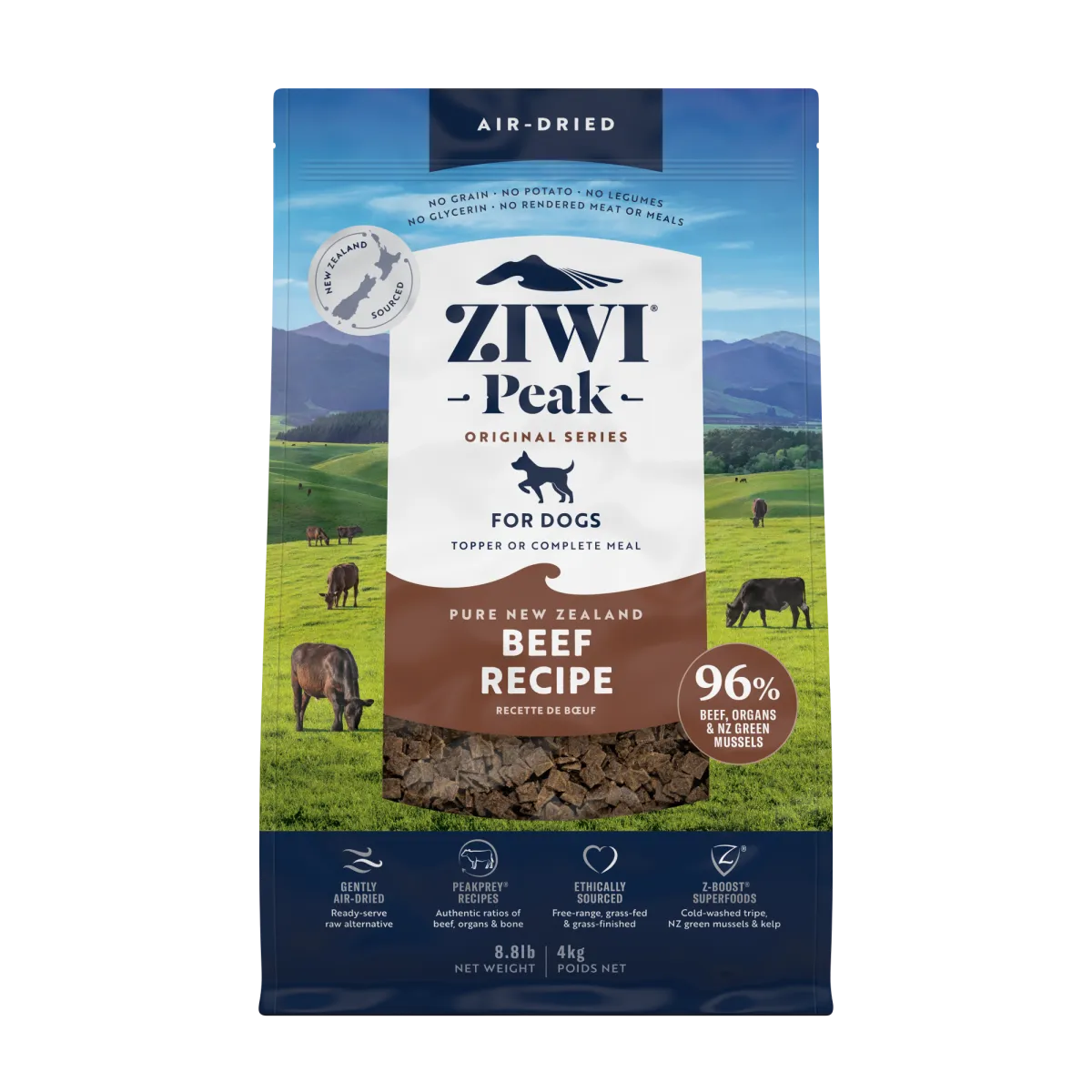 ZiwiPeak エアドライ・ドッグフード ニュージーランド・グラスフェッドビーフ