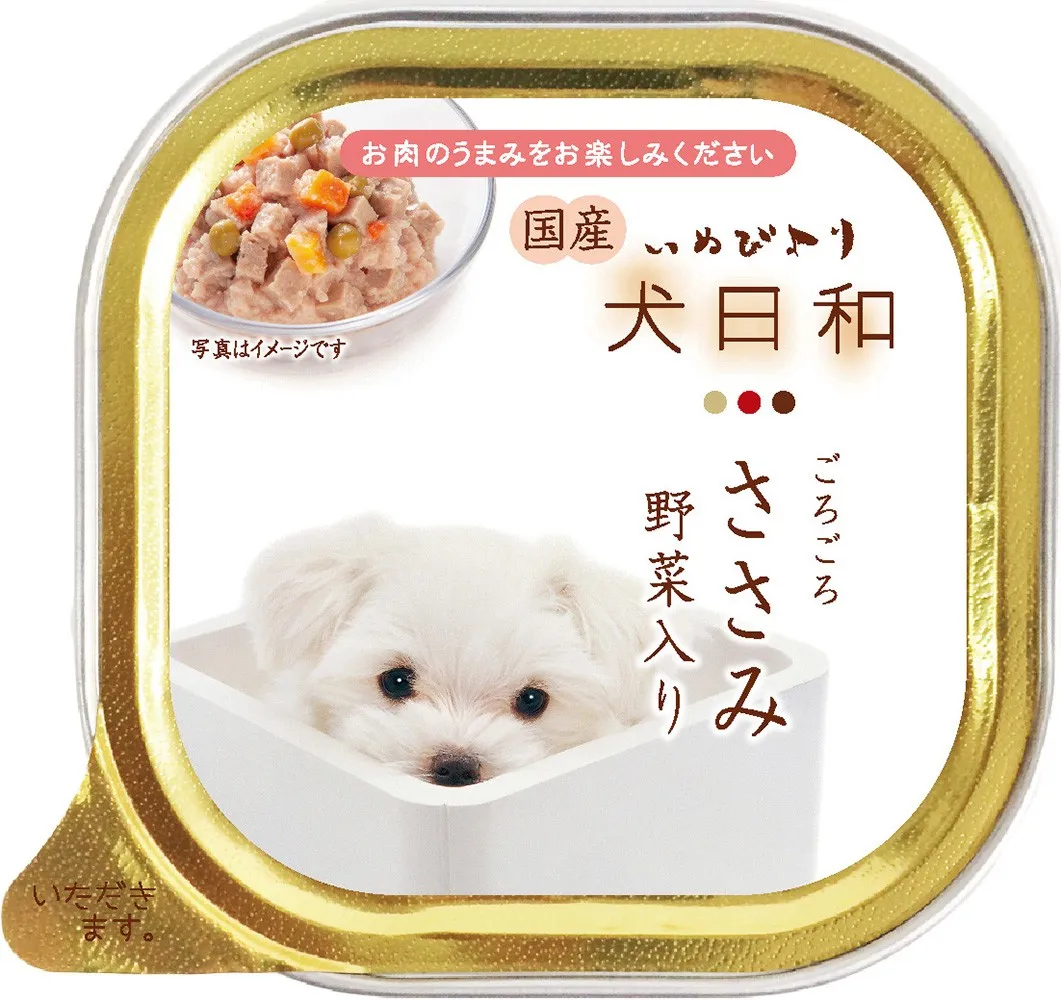 犬日和トレイ ごろごろささみ 野菜入り 100g×3