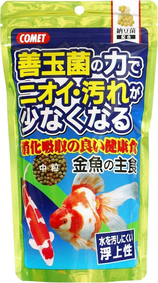 コメット 金魚の主食 3つの善玉菌で汚れ・ニオイが少なくなる 納豆菌配合