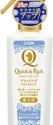 商品 ライオン Quick&Rich ブラッシングトリートメント 愛犬用 リフレッシュサボン 200ml 画像
