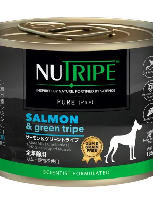 ニュートライプ ピュア サーモン&グリーントライプ 185g×24缶