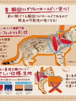 ペティオ Anycat ハーネス ストライプ