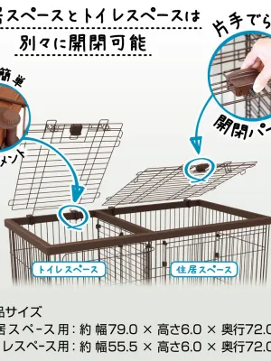 ペティオ トイレのしつけが出来る ドッグルームサークル 専用屋根面