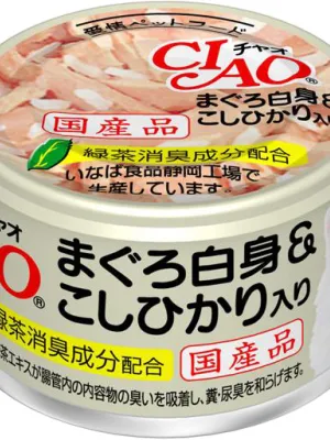 いなば CIAO ホワイティ まぐろ白身 こしひかり入り 85g×24缶