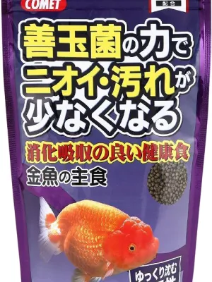 コメット 金魚の主食 善玉菌の力でニオイ・汚れが少なくなる 納豆菌配合 色揚げ 小粒 180g