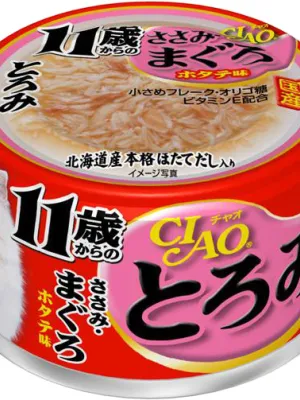 いなば CIAO とろみ 11歳からのささみ・まぐろ ホタテ味 80g×24缶