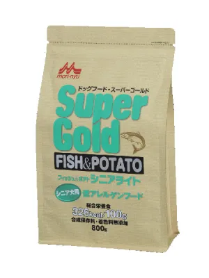 商品 スーパーゴールド フィッシュ&ポテト シニアライト シニア犬用 低アレルゲンフード 画像