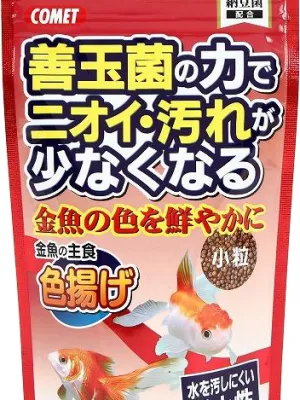 コメット 金魚の主食 善玉菌の力でニオイ・汚れが少なくなる 納豆菌配合 色揚げ 小粒 180g