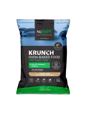 ニュートライプ クランチ オーブンベークド キングサーモン&アルバコアツナwithグリーントライプ 30g