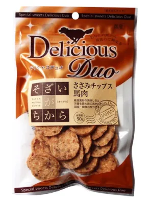 商品 デリシャスデュオ そざいがちから ささみチップス馬肉 画像