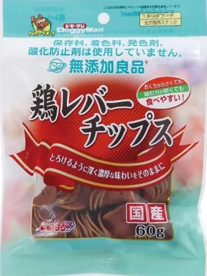 商品 ドギーマン 無添加良品 鶏レバーチップス 60g 画像