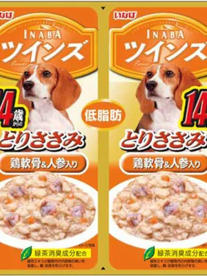 商品 いなば ツインズ 14歳からのとりささみ 鶏軟骨&人参入り 画像