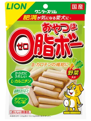 ライオン ワンツースリム おやつは0脂ボー 野菜入り 80g