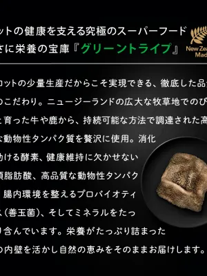 ニュートライプ ナチュラル エアードライ ラムwithグリーントライプ トリーツ 100g