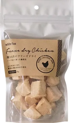 商品 ホワイトフォックス 犬用 鶏むね肉のフリーズドライ 画像