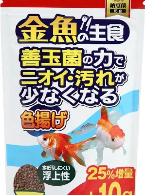 コメット 金魚の主食 善玉菌の力でニオイ・汚れが少なくなる 納豆菌配合 色揚げ 小粒 180g