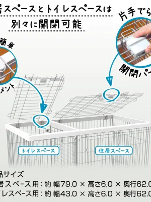 ペティオ トイレのしつけが出来る ドッグルームサークル 専用屋根面