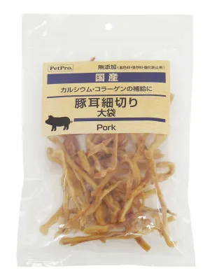 ペットプロ 国産おやつ 無添加 豚耳細切り