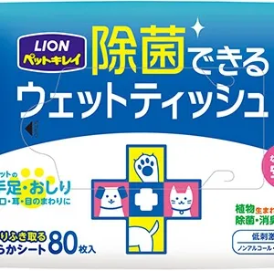 商品 ペットキレイ 除菌できるウェットティッシュ 80枚 画像