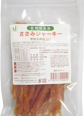 商品 自然派良品 ささみジャーキー やわらか仕上げ 細切りタイプ 100g 画像