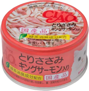 いなば CIAO ホワイティ とりささみ キングサーモン入り 85g×24缶
