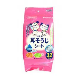 ペットプロ 犬猫用耳そうじシート 32枚入