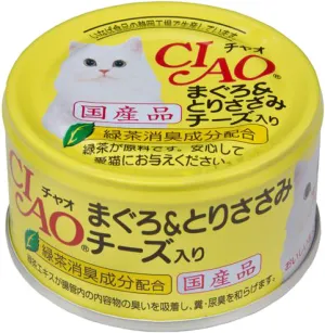 商品 いなば CIAO まぐろ&とりささみ チーズ入り 85g×24缶 画像