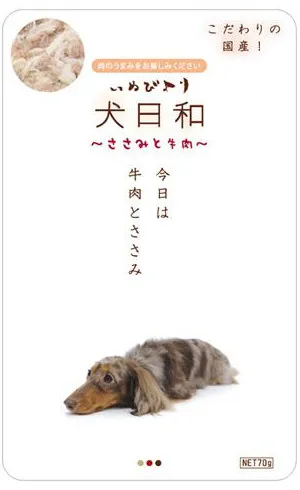 商品 犬日和レトルト ささみと牛肉 80g 画像