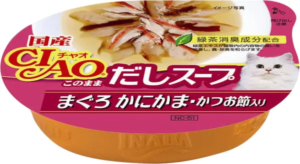 商品 いなば CIAO このままだしスープ まぐろ かにかま・かつお節入り 画像