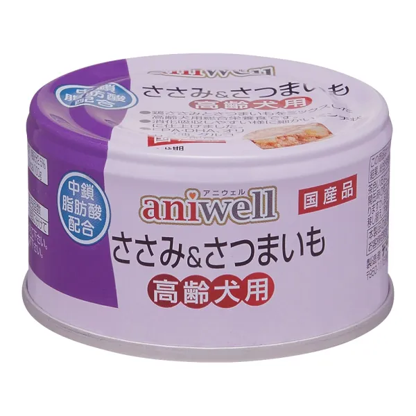 商品 アニウェル ささみ&さつまいも 高齢犬用 85g 画像