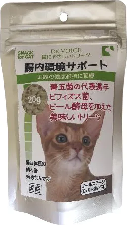 商品 ヴォイス 猫にやさしいトリーツ 腸内環境サポート 20g 画像