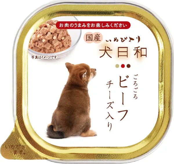 商品 犬日和トレイ ごろごろビーフ チーズ入り 100g×3 画像
