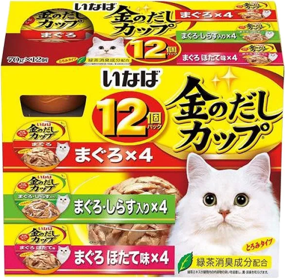 商品 いなば 金のだしカップ まぐろバラエティパック 画像